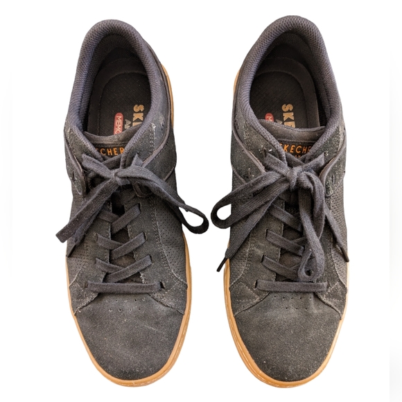 Skechers Goldie-Brybe Black Suede Sneaker Mens 10 - Picture 1 of 6